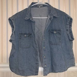 Charlotte Russe XL denim short sleeve button down